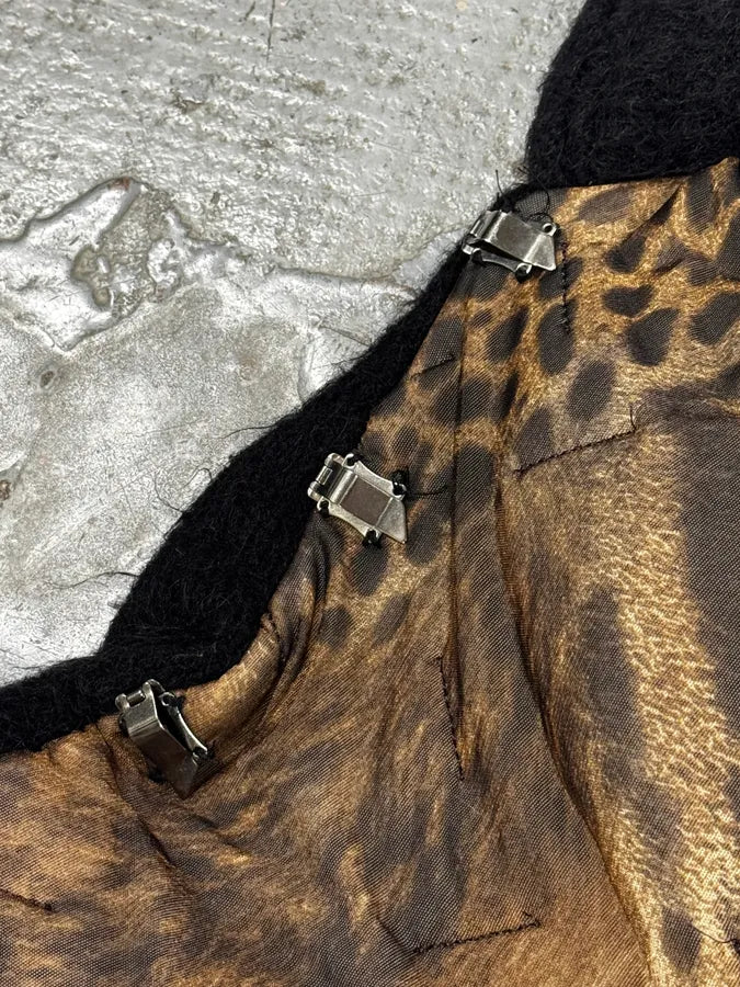 2000s Roberto Cavalli Black Wool Quilted Fox Fur Collar Cardigan bpiUmHJ 15