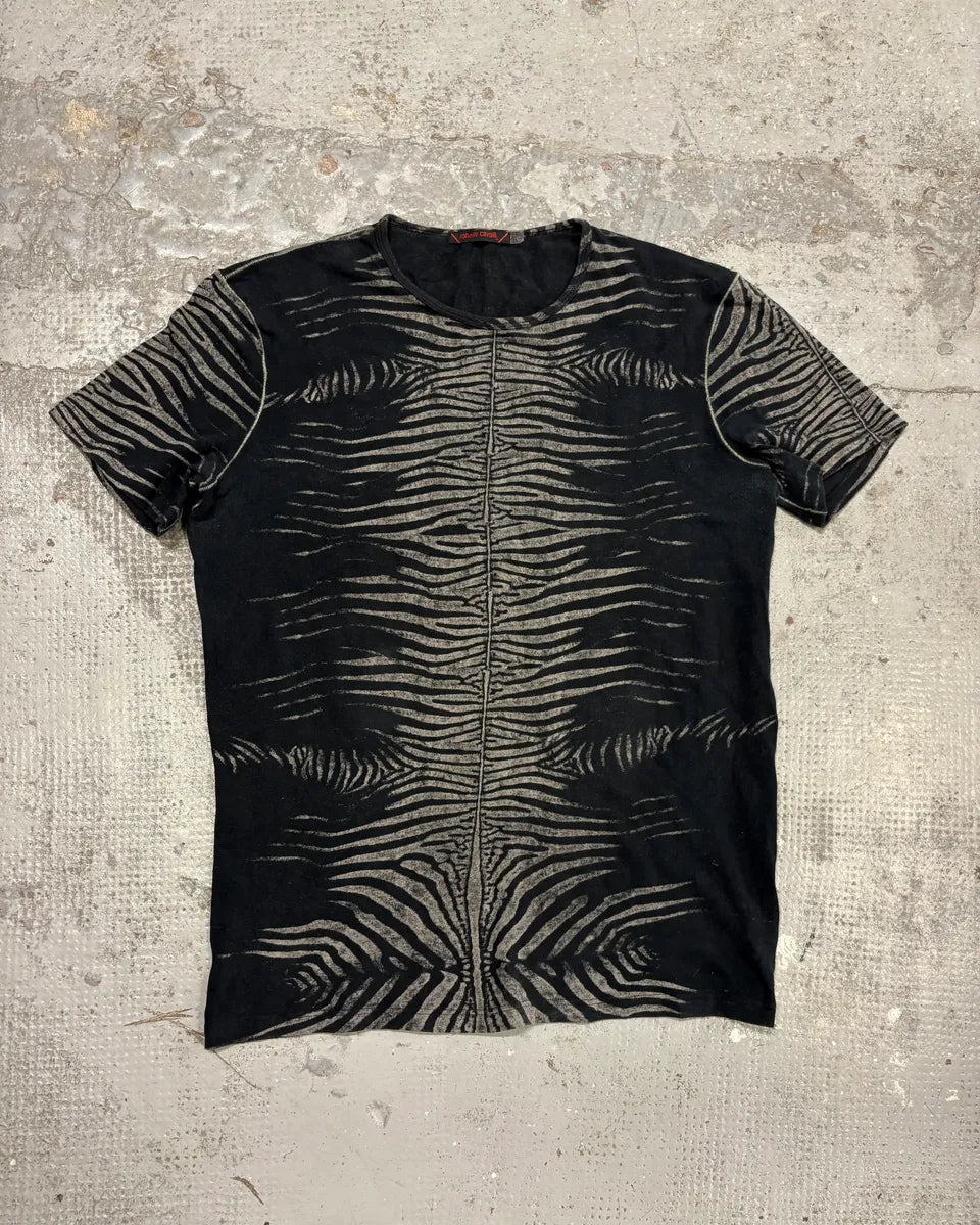2000s Roberto Cavalli Black Zebra T-Shirt iGxNcJR 0