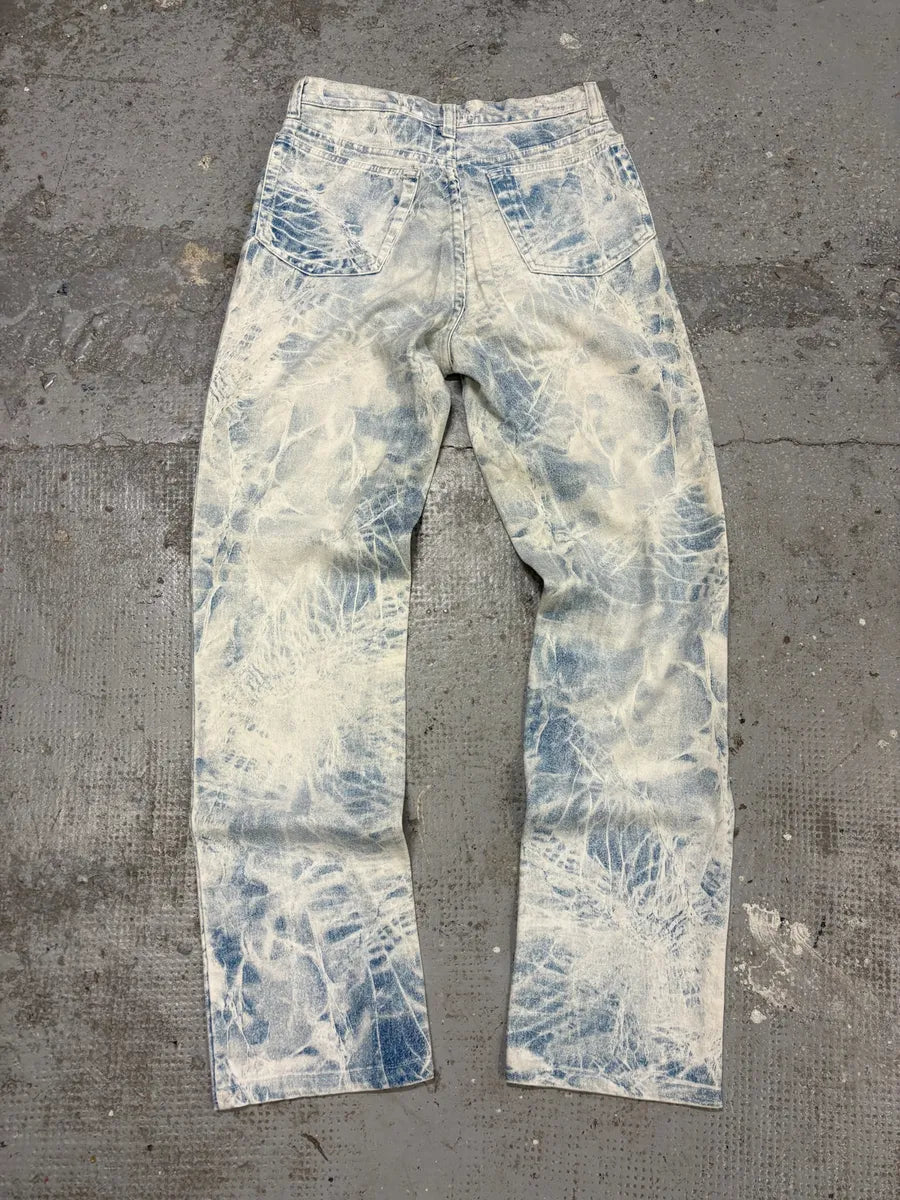 2000s Roberto Cavalli Bleached Blue & White Denim Jeans (XS) ARcjVHW 1