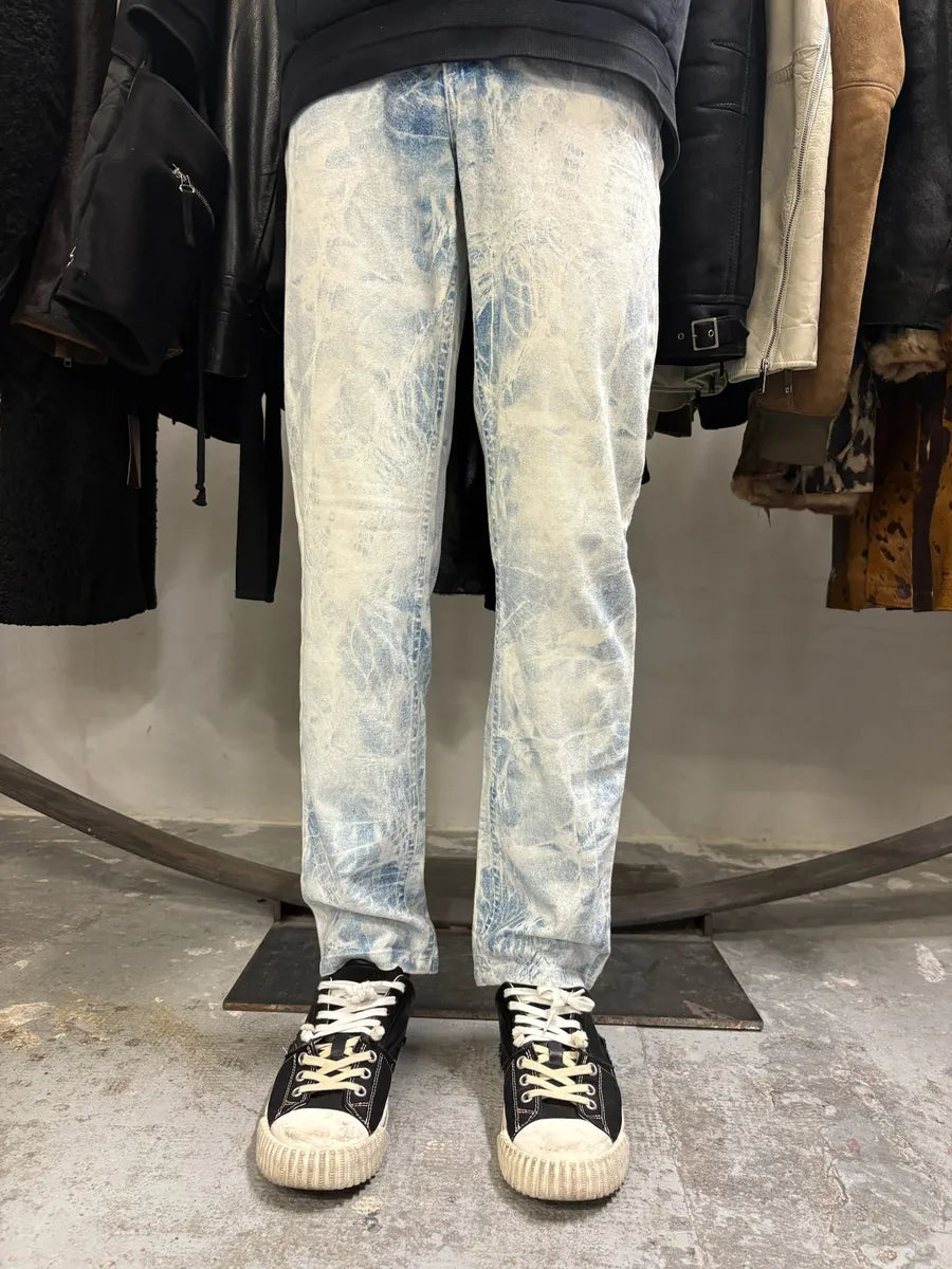 2000s Roberto Cavalli Bleached Blue & White Denim Jeans (XS) ARcjVHW 4