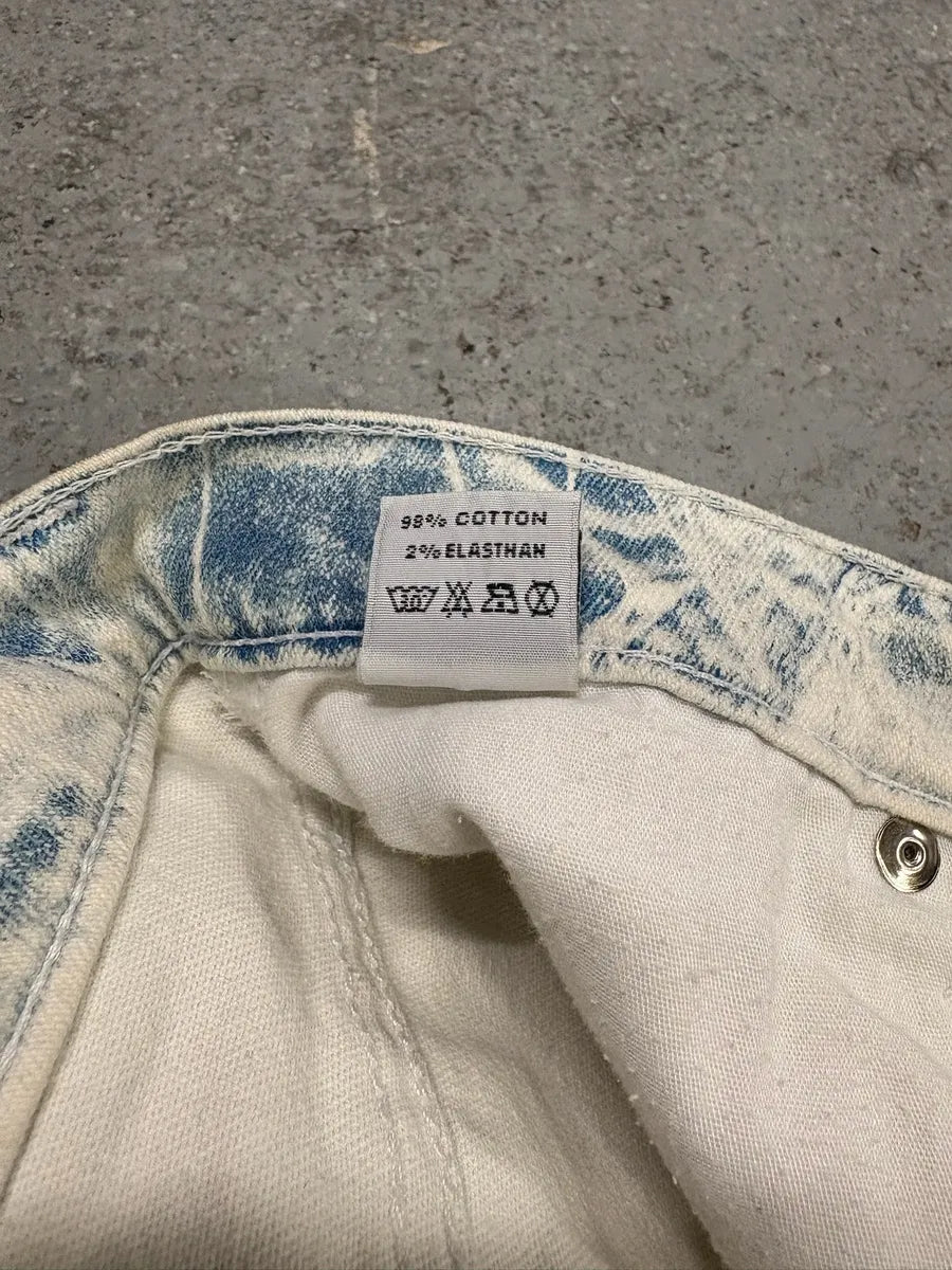 2000s Roberto Cavalli Bleached Blue & White Denim Jeans (XS) ARcjVHW 8