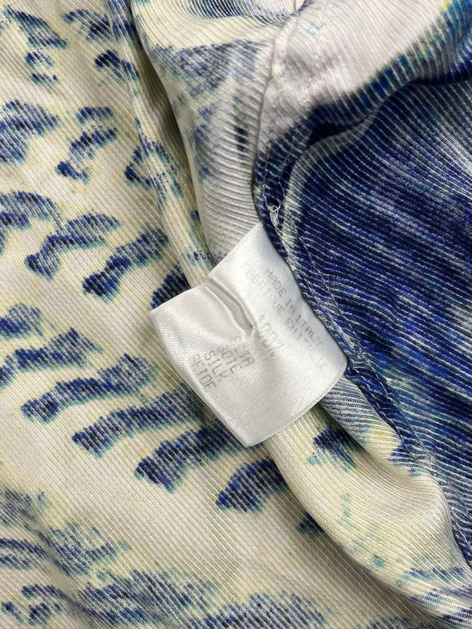 2000s Roberto Cavalli Blue & Green Psychotic Vicious Circle Shirt zwmsOQQ 8