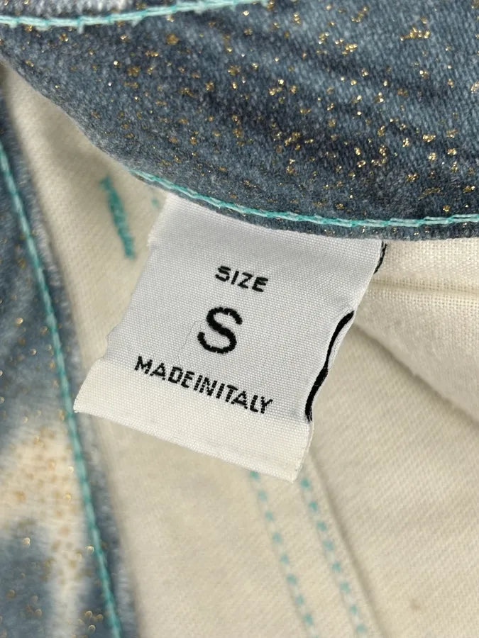 SS2001 Roberto Cavalli Blue Denim Glitter Gradient Jeans tcTlpzh 11