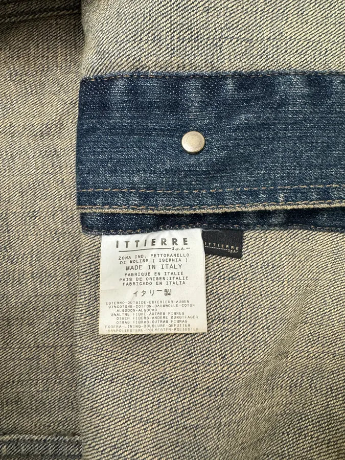 2000s Cavalli Blue Studded Denim Jacket WTQZNbe 10