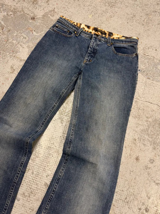 2000s Roberto Cavalli Blue Denim Jeans (S) GjxIIOo 1
