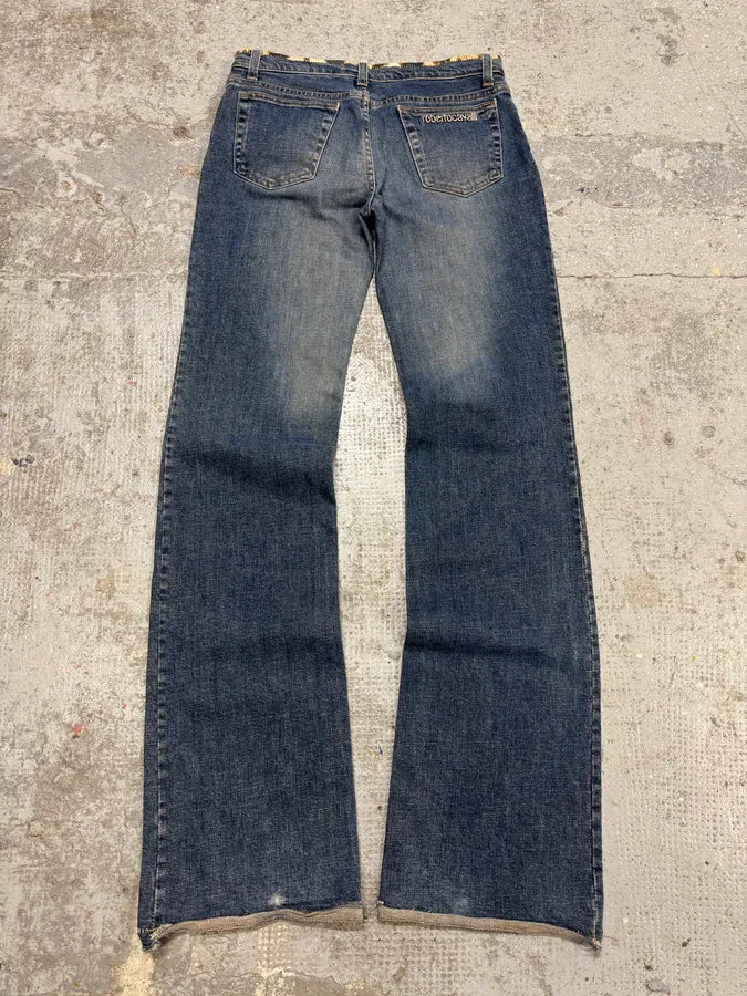 2000s Roberto Cavalli Blue Denim Jeans (S) GjxIIOo 2