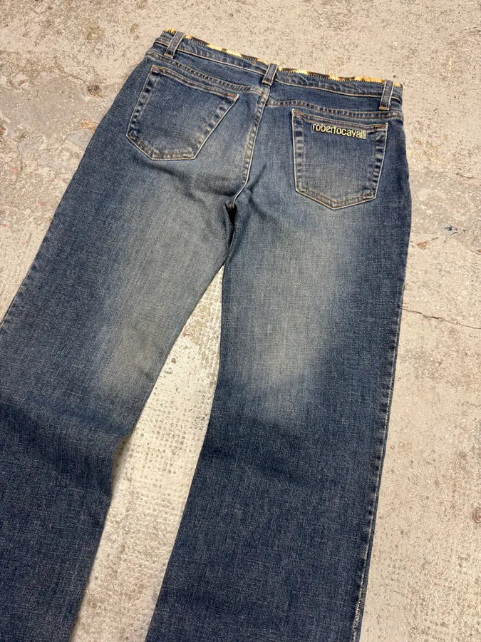 2000s Roberto Cavalli Blue Denim Jeans (S) GjxIIOo 6