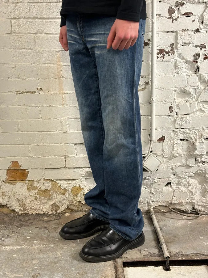 AW2005 Roberto Cavalli Leopard Interior Blue Denim Jeans SLeHBFN 2