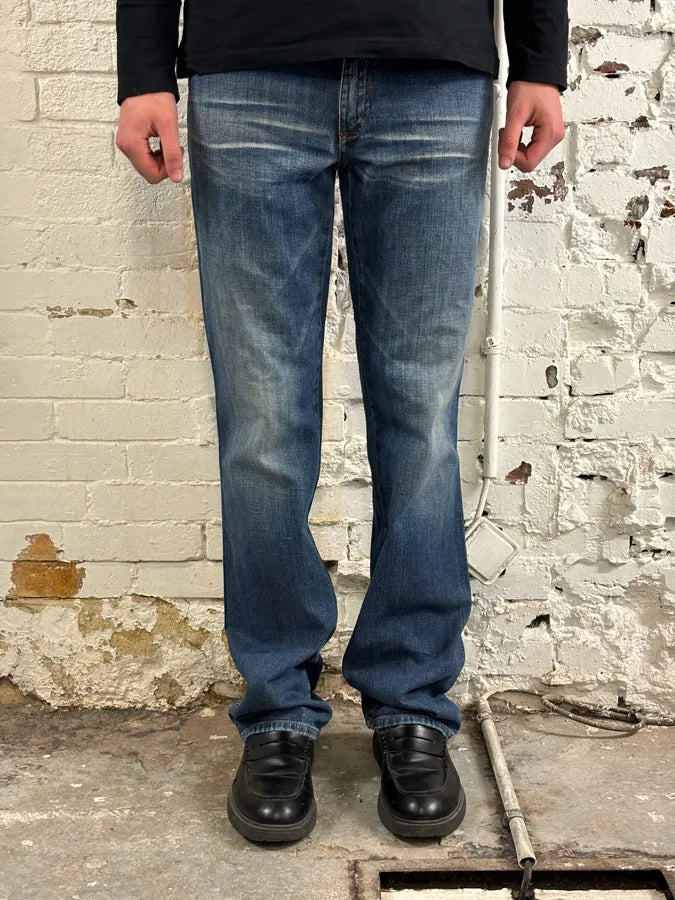 AW2005 Roberto Cavalli Leopard Interior Blue Denim Jeans SLeHBFN 1