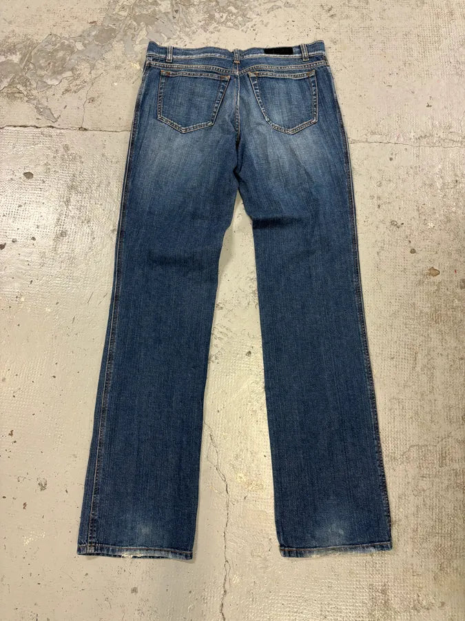 AW2005 Roberto Cavalli Leopard Interior Blue Denim Jeans SLeHBFN 5