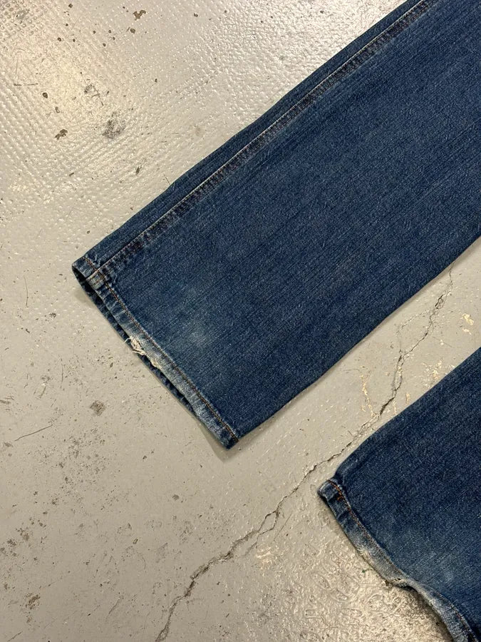 AW2005 Roberto Cavalli Leopard Interior Blue Denim Jeans SLeHBFN 9