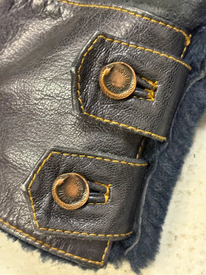 2000s Roberto Cavalli Blue Fur Shearling Jacket glPfYOI 10