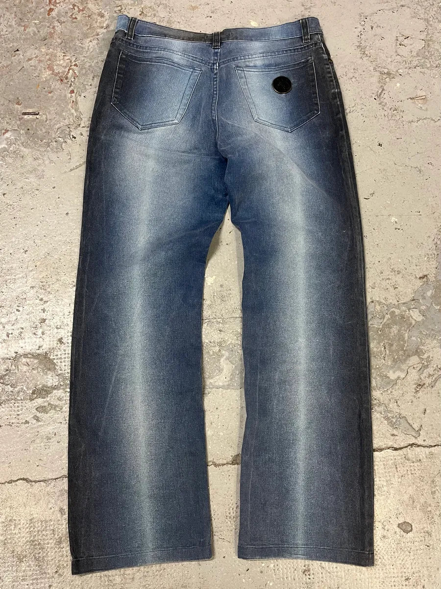 2000s Roberto Cavalli Blue Gradient Pants aJtXQhR 4