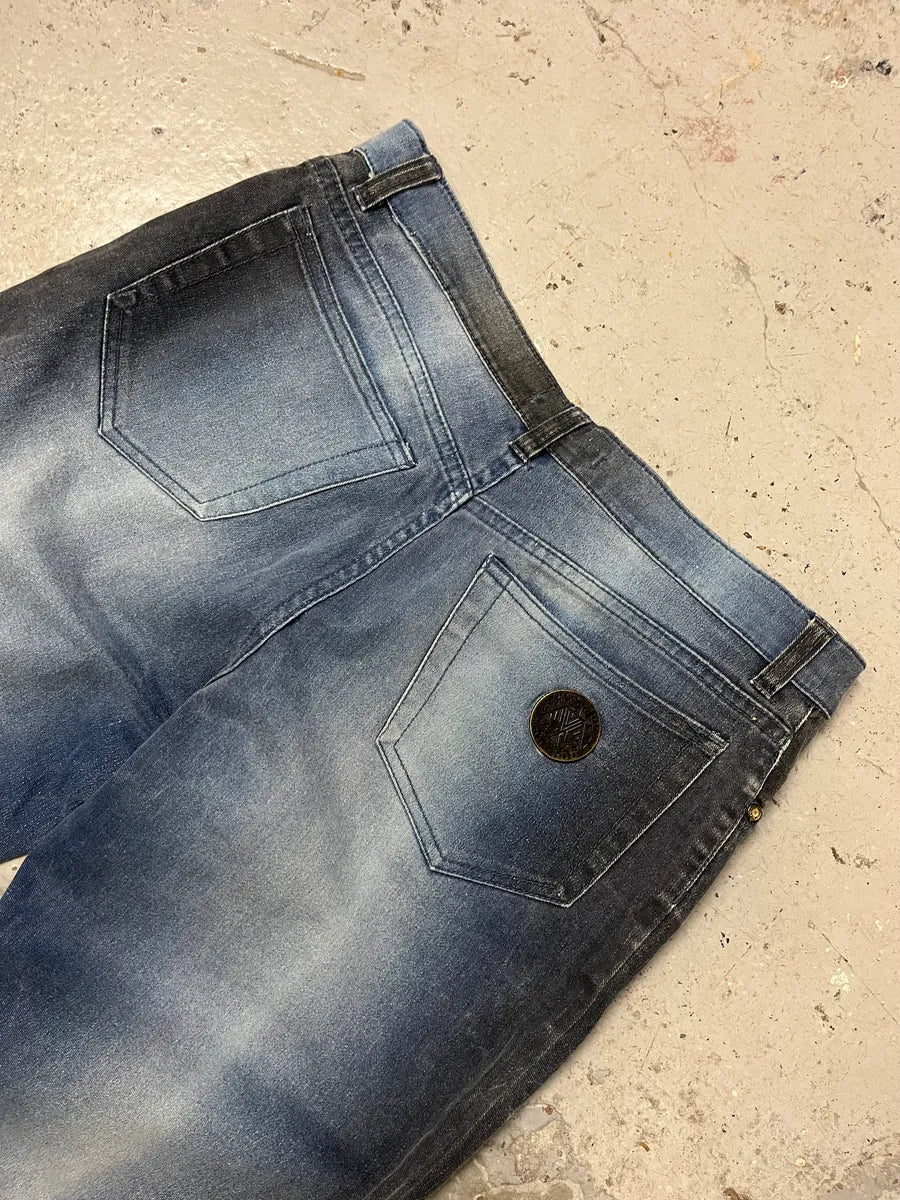 2000s Roberto Cavalli Blue Gradient Pants aJtXQhR 6