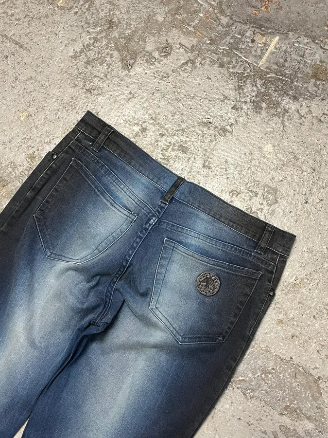 2000s Roberto Cavalli Blue Gradient Pants wAzCPor 7