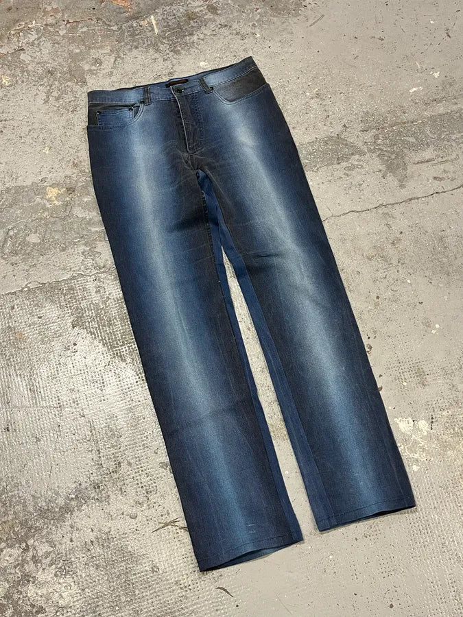 2000s Roberto Cavalli Blue Gradient Pants wAzCPor 4