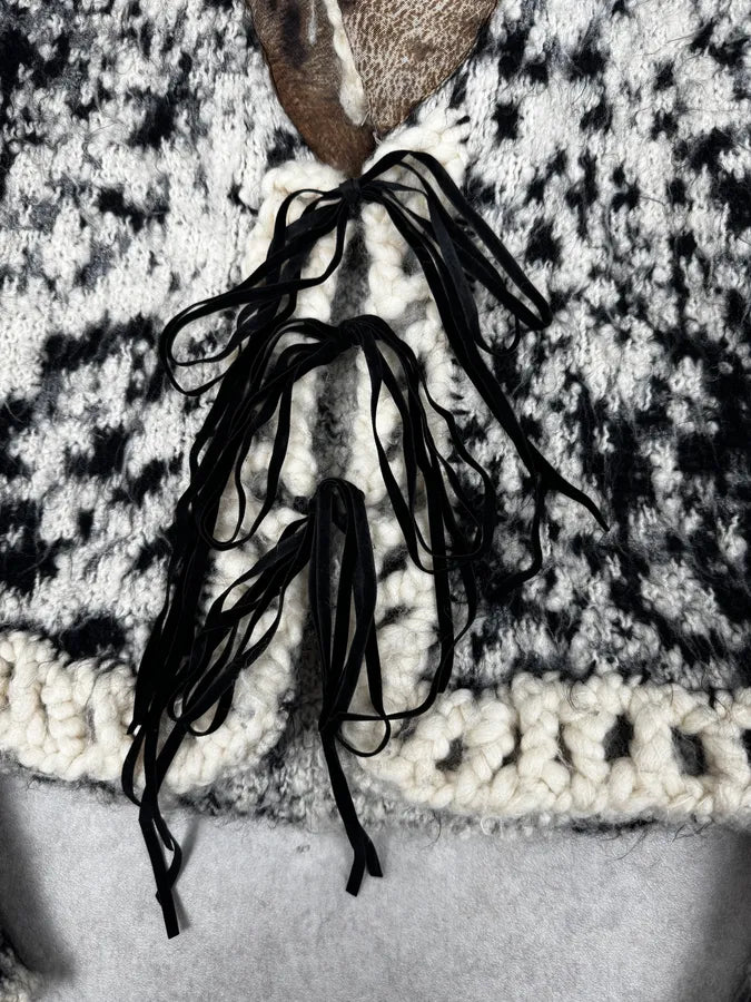 2000s Roberto Cavalli Black & White Leopard Wool Cardigan Jacket NZtyOGS 8