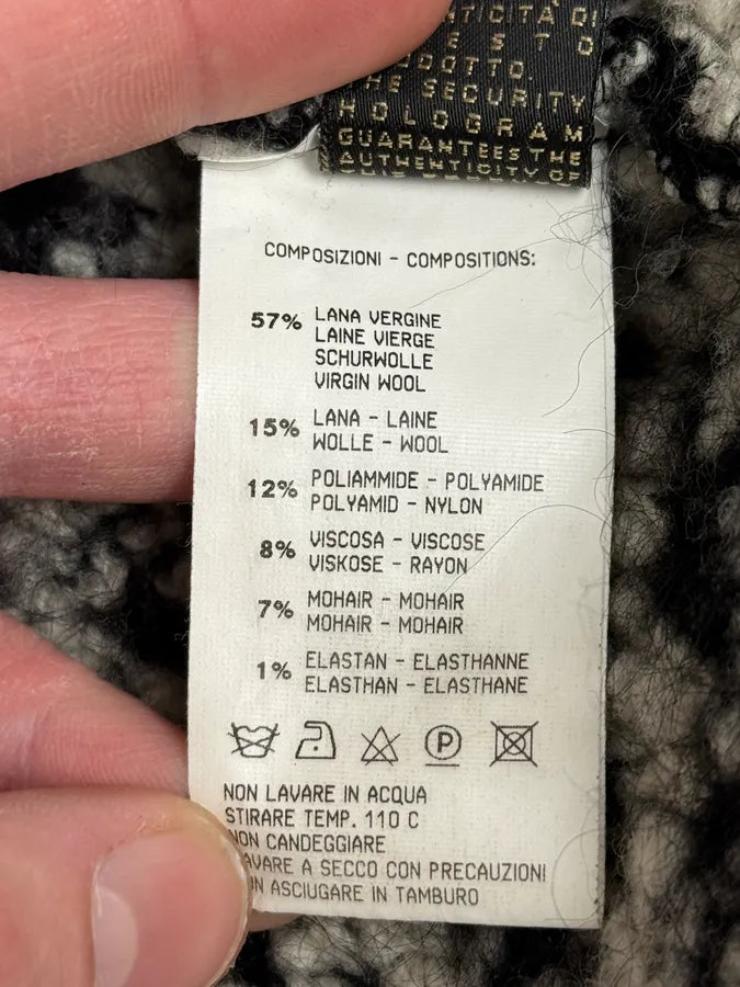 2000s Roberto Cavalli Black & White Leopard Wool Cardigan Jacket NZtyOGS 15