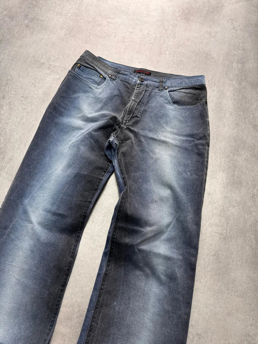 2000s Roberto Cavalli Blue Ocean Aura Pants (M) izvyfHd 4