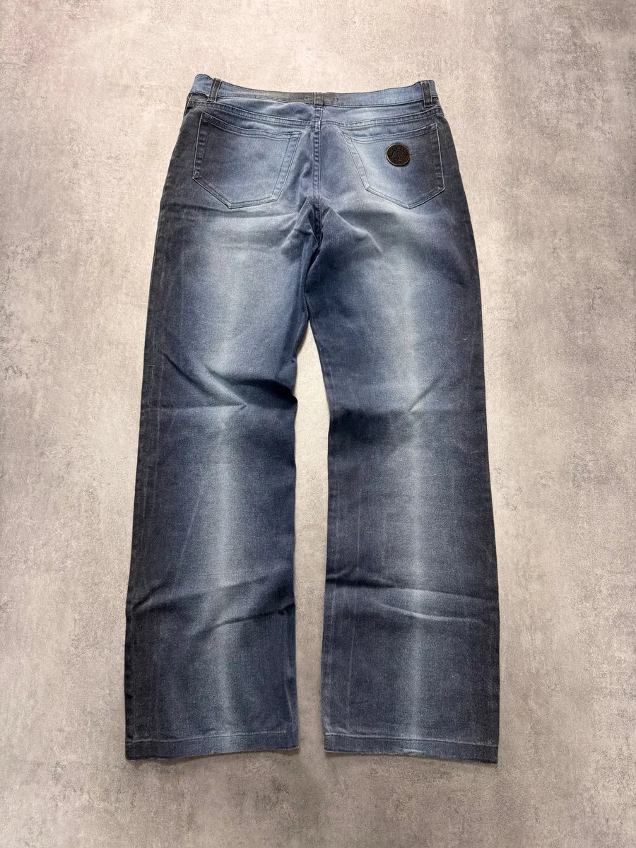 2000s Roberto Cavalli Blue Ocean Aura Pants (M) izvyfHd 5