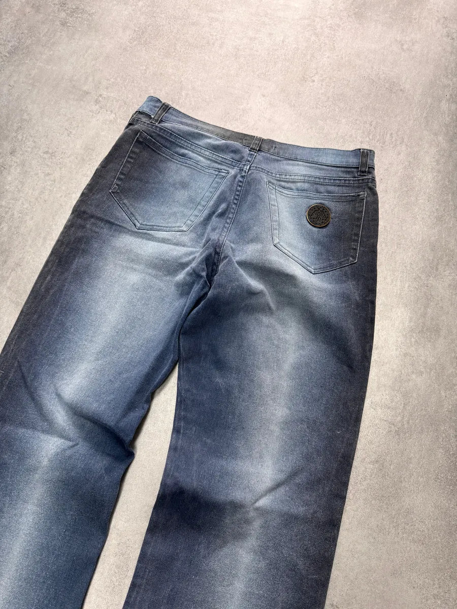 2000s Roberto Cavalli Blue Ocean Aura Pants (M) izvyfHd 6