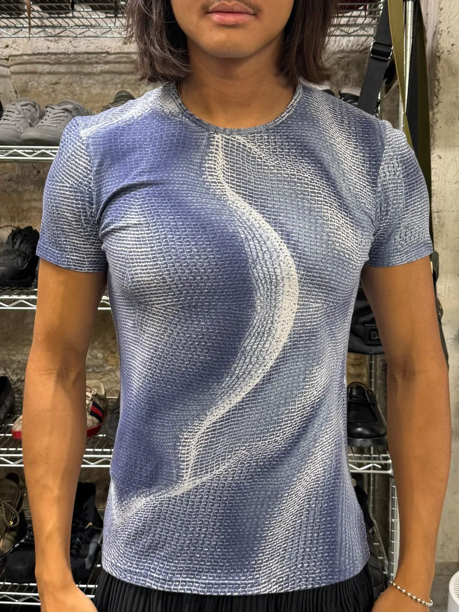 2000s Roberto Cavalli Blue Tornado T-Shirt mXvFCjl 2