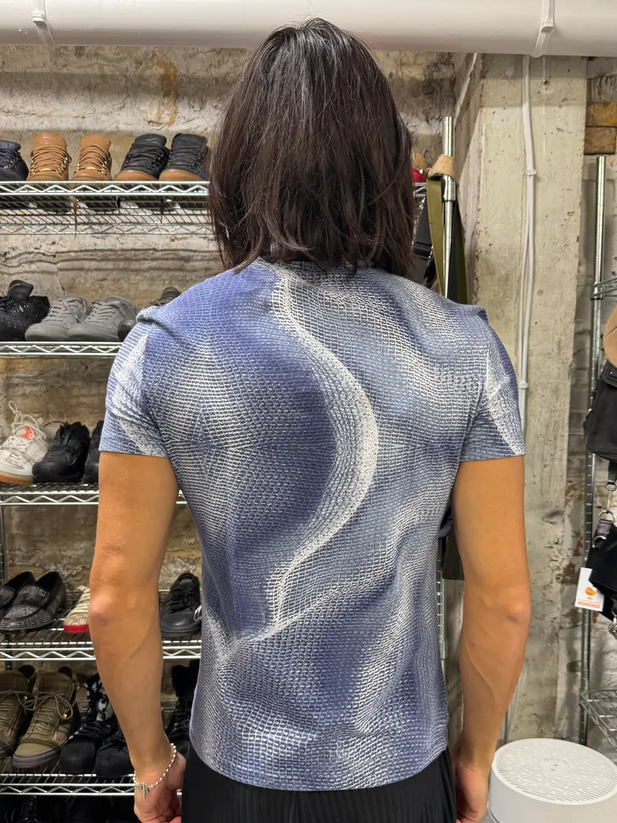 2000s Roberto Cavalli Blue Tornado T-Shirt mXvFCjl 3