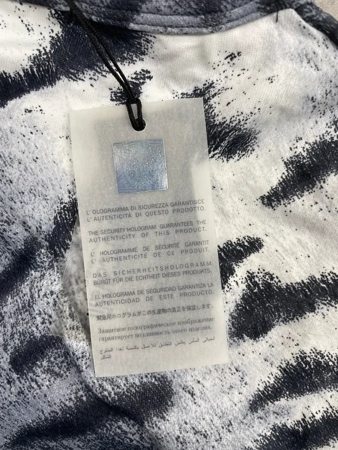 2000s Roberto Cavalli Blue White & Black Zebra Tie-Dye Longsleeve FroKvLQ 9