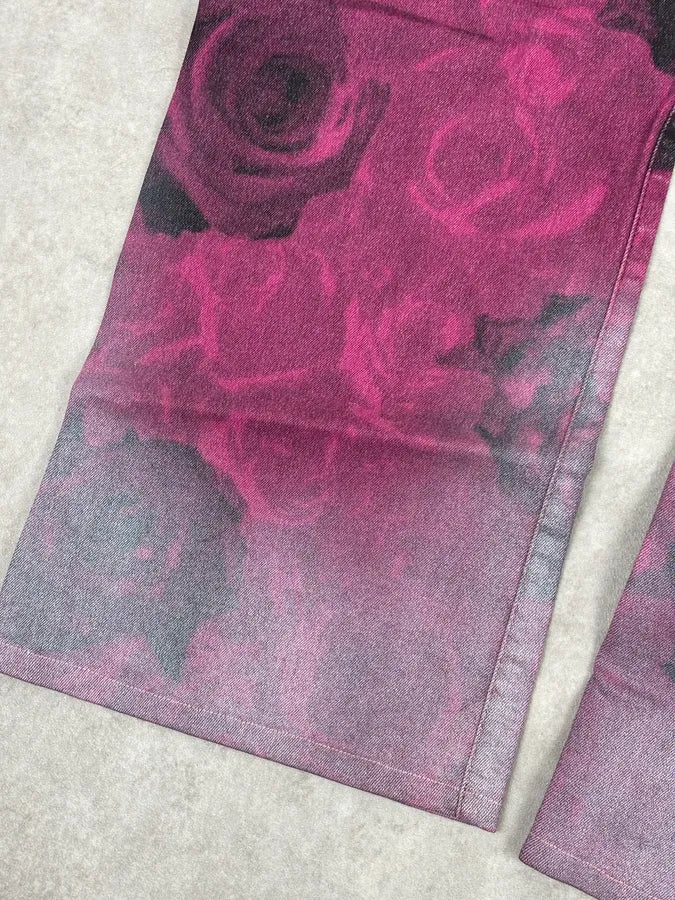 2000s Roberto Cavalli Purple Blossum Floral Pants EaCQUiz 10