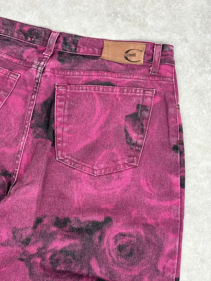 2000s Roberto Cavalli Purple Blossum Floral Pants EaCQUiz 7