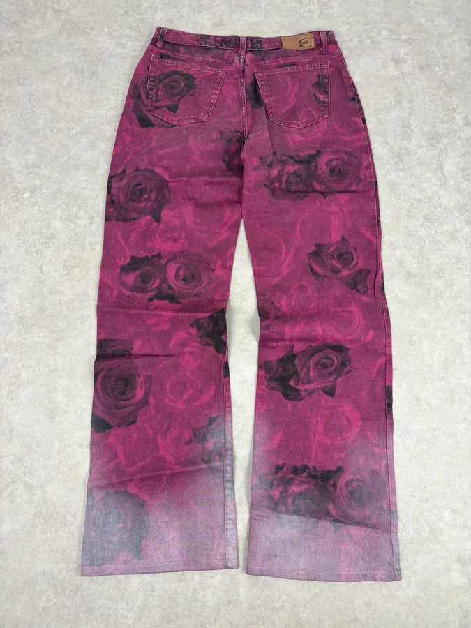 2000s Roberto Cavalli Purple Blossum Floral Pants EaCQUiz 5