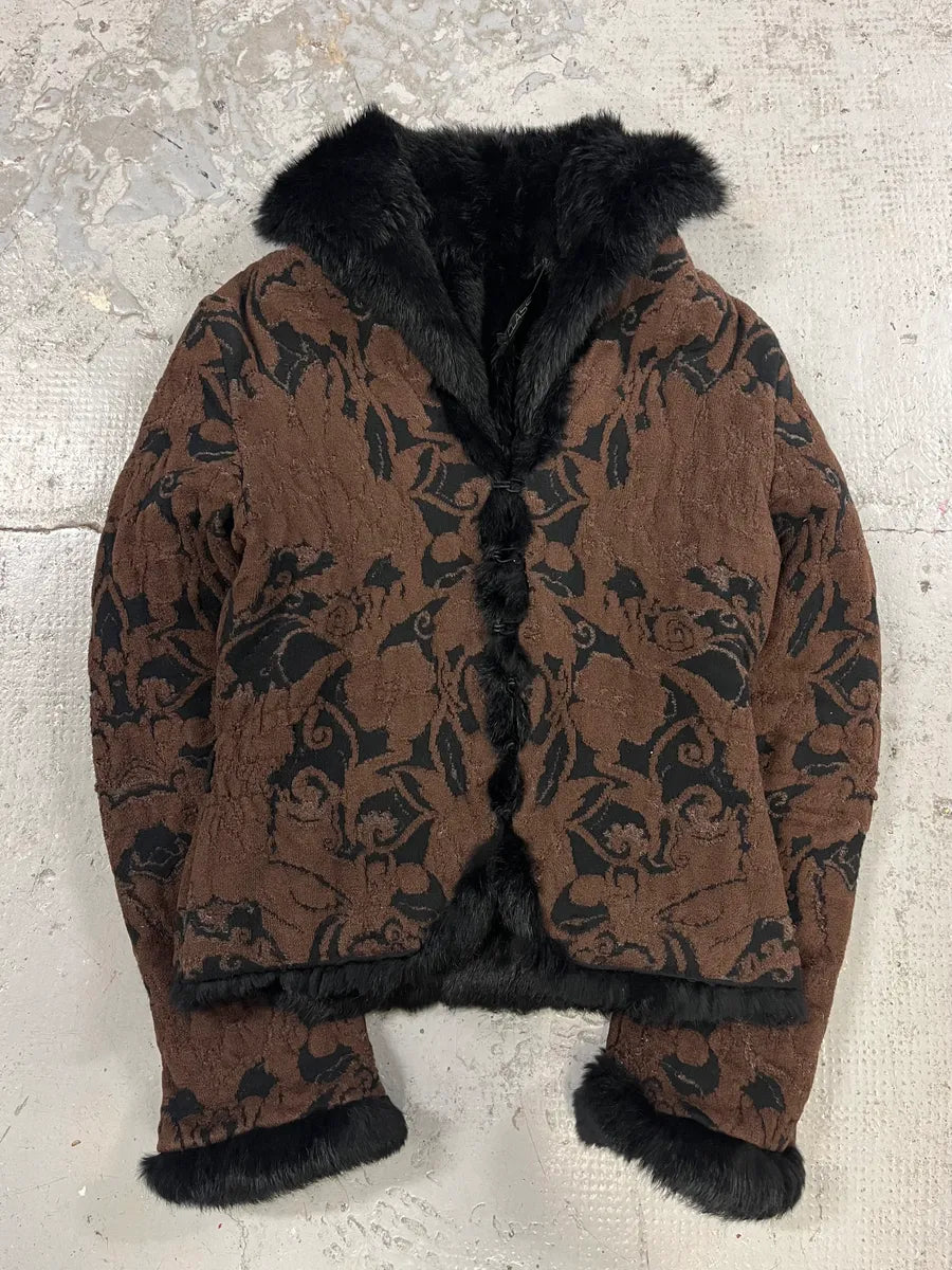 2000s Roberto Cavalli Brown & Black Cardigan Sweater EUbpVGb 2