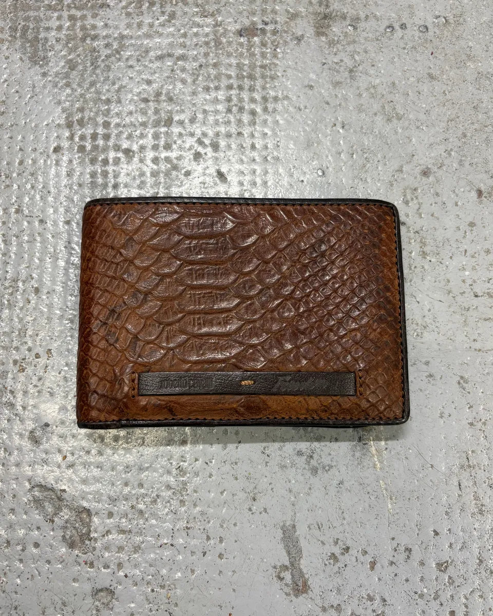 2000s Roberto Cavalli Brown Crocodile Effect Leather Wallet yXLKtQo 0