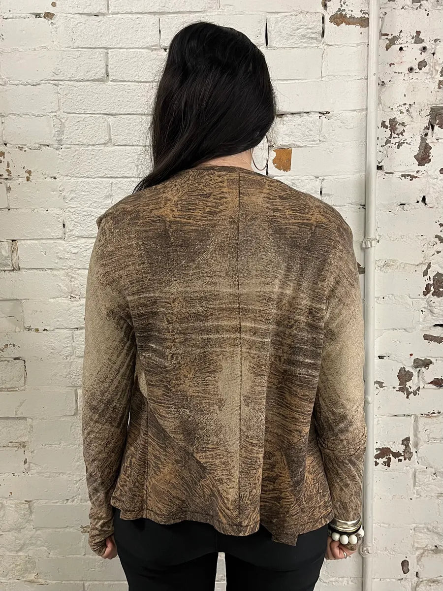 2000s Roberto Cavalli Brown Eroded Effect Cardigan  cSgyjcy 3