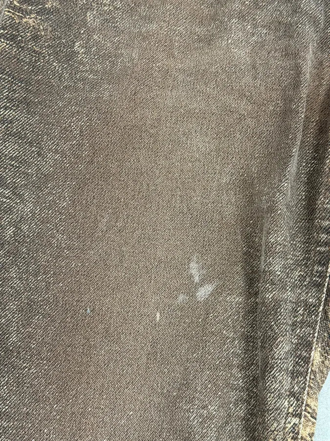 2000s Roberto Cavalli Brown Sand Eroded Flared Jeans OjEENjV 11