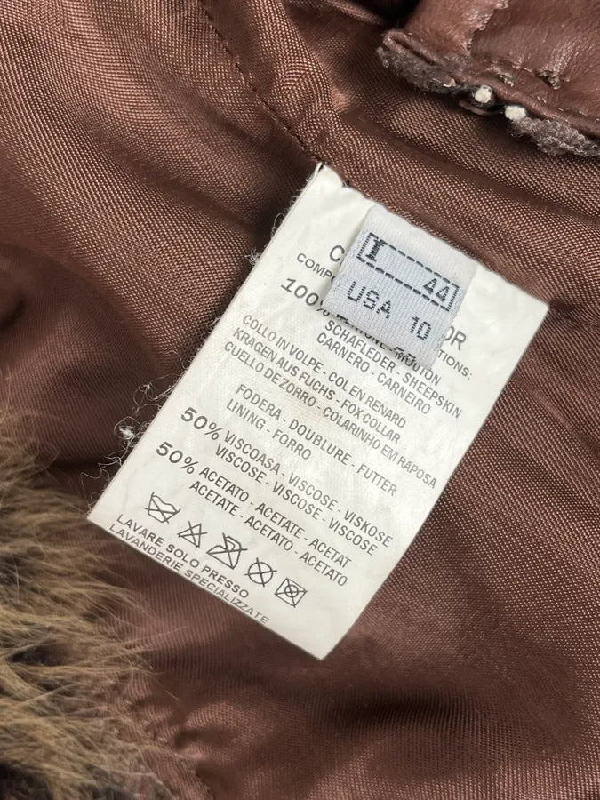2000s Roberto Cavalli Brown Fur Leather Jacket ZJjinKM 7