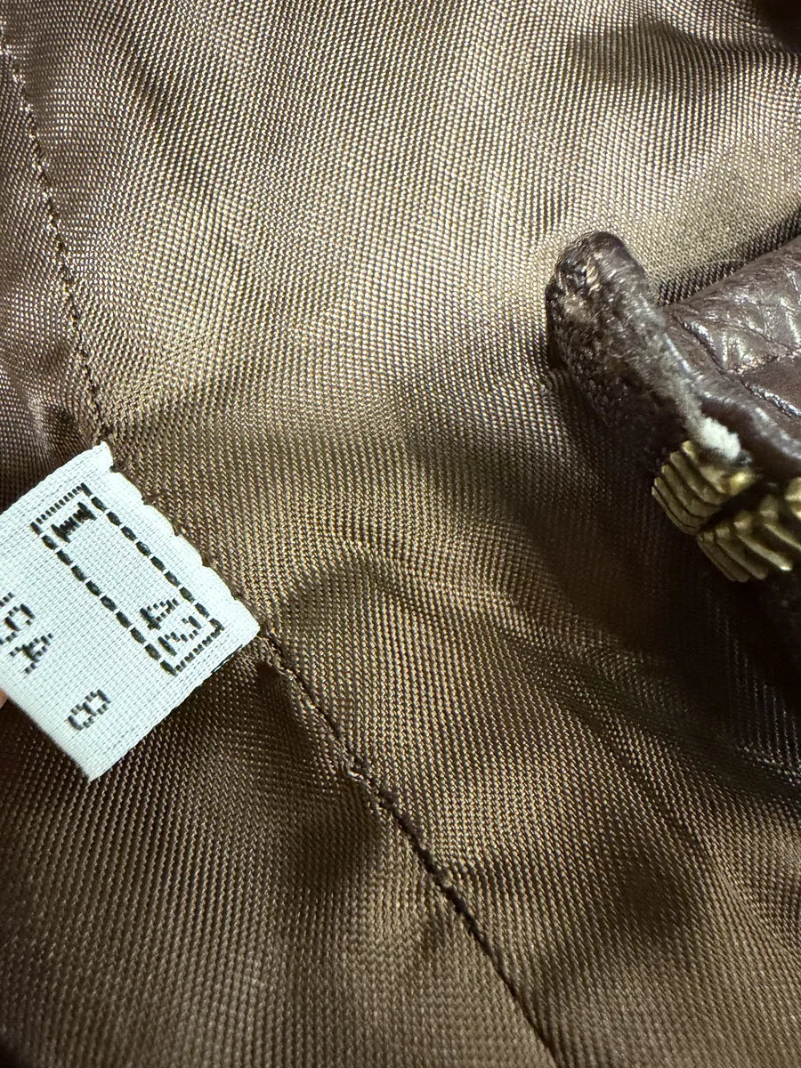 2000s Roberto Cavalli Brown Fur Leather Premium Jacket MkvWOXa 10