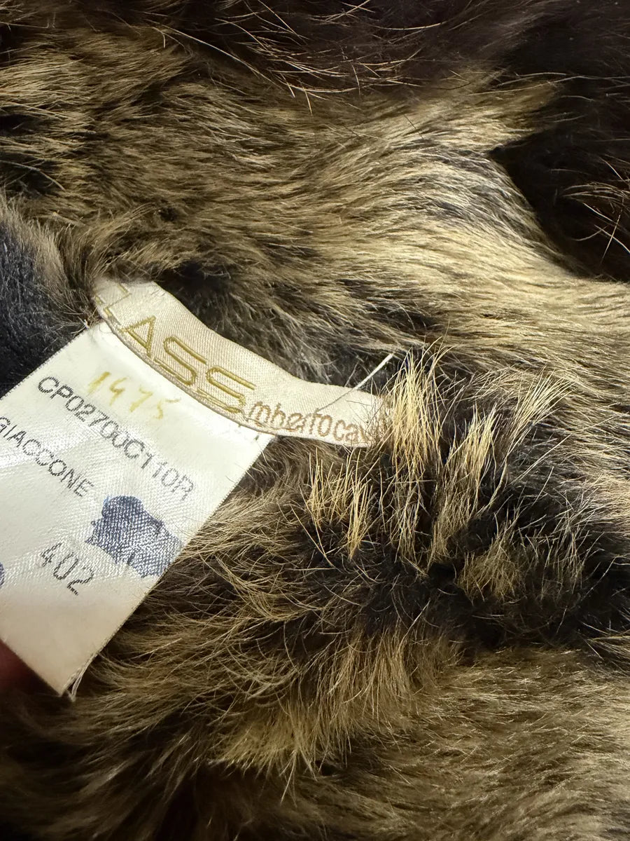 2000s Roberto Cavalli Brown Fur Leather Premium Jacket MkvWOXa 9