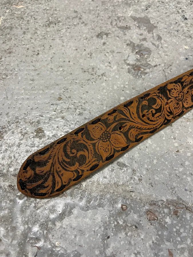 2000s Roberto Cavalli Brown Imperial Royal Leather Belt (OS) arlqkMH 5