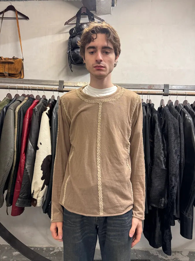 2000s Roberto Cavalli Brown Leather Laced Longsleeves (M/L) sCpPaDe 1