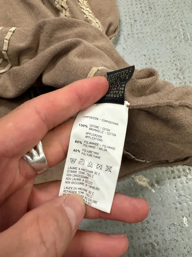 2000s Roberto Cavalli Brown Leather Laced Longsleeves (M/L) sCpPaDe 11