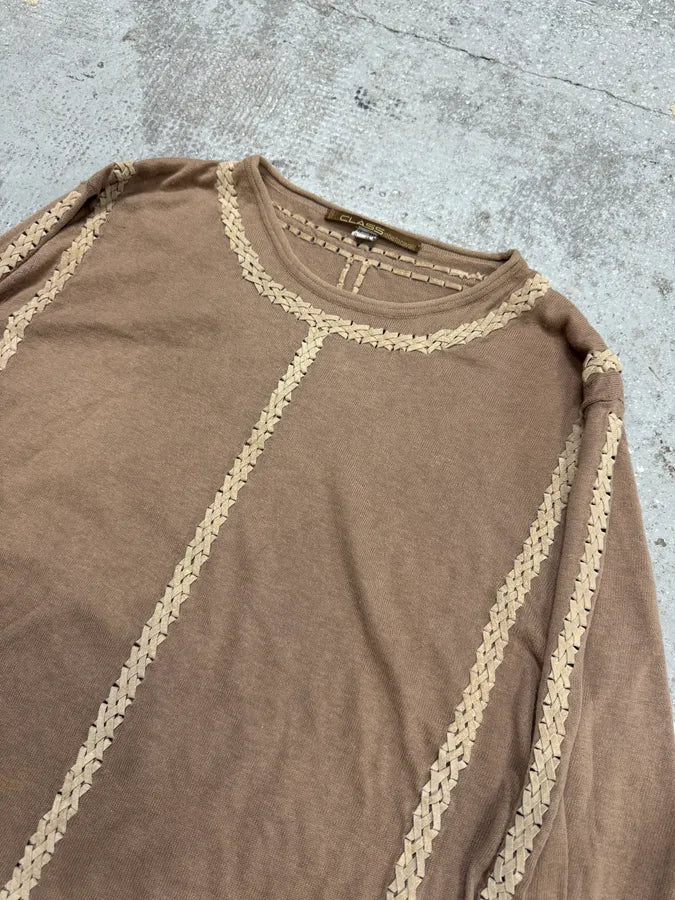 2000s Roberto Cavalli Brown Leather Laced Longsleeves (M/L) sCpPaDe 4