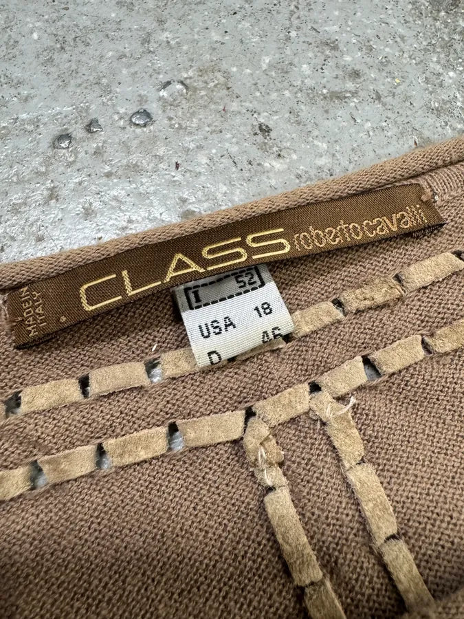 2000s Roberto Cavalli Brown Leather Laced Longsleeves (M/L) sCpPaDe 5