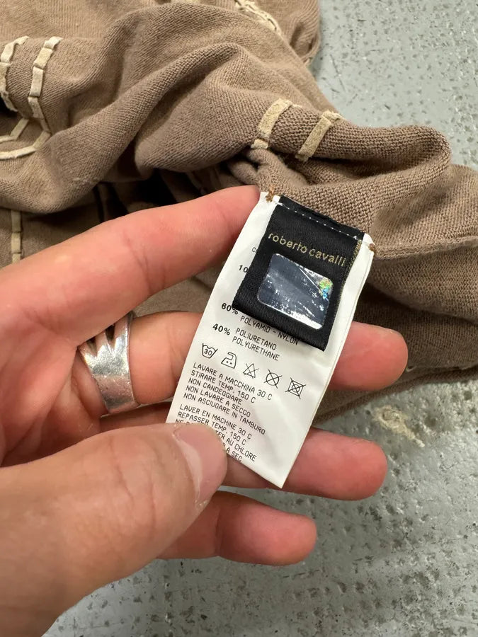 2000s Roberto Cavalli Brown Leather Laced Longsleeves (M/L) sCpPaDe 9