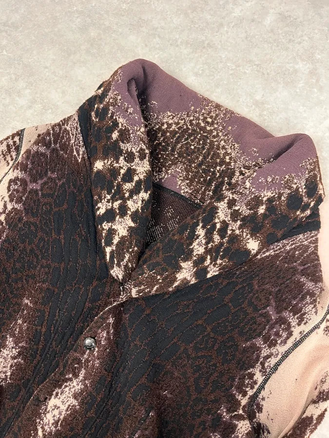 2000s Roberto Cavalli Brown Leopard Gradient Cardigan CnukDex 4