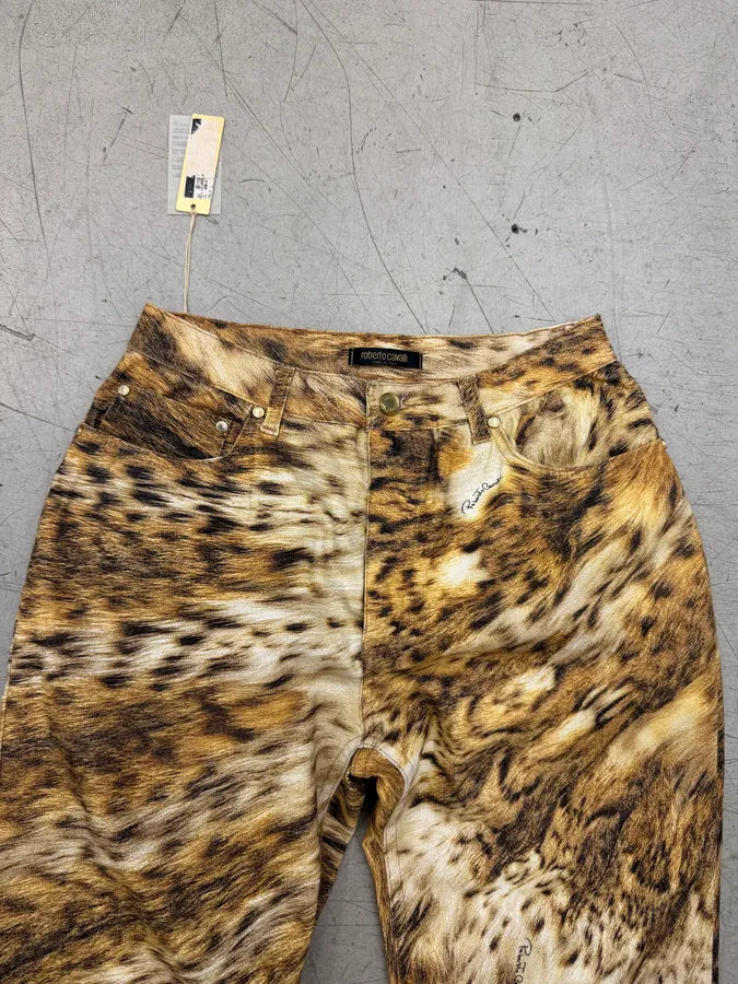 2000s Roberto Cavalli Brown Leopard Print Pants sVqSpbq 14