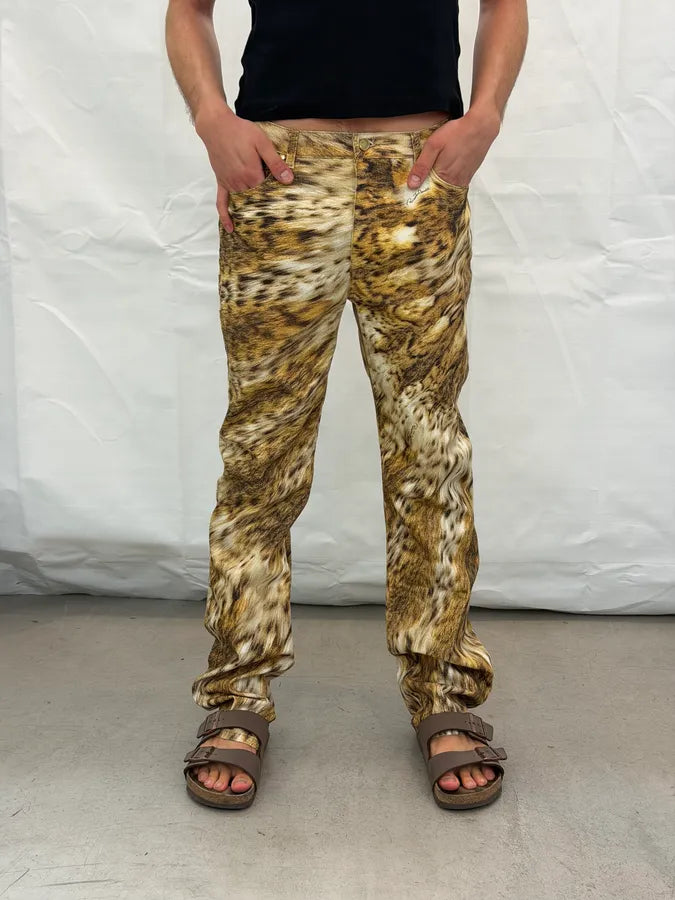 2000s Roberto Cavalli Brown Leopard Print Pants sVqSpbq 2