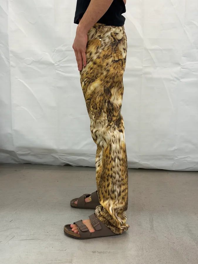 2000s Roberto Cavalli Brown Leopard Print Pants sVqSpbq 3