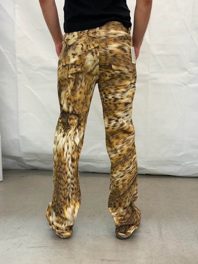 2000s Roberto Cavalli Brown Leopard Print Pants sVqSpbq 4