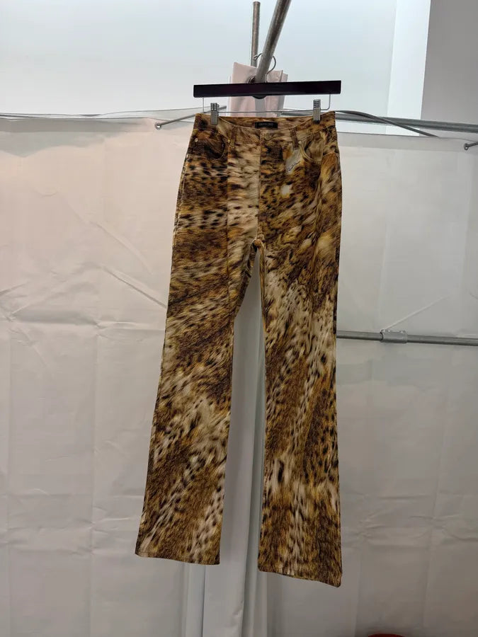2000s Roberto Cavalli Brown Leopard Print Pants sVqSpbq 6